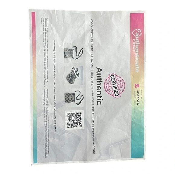 Coach Gray/Black Signature Canvas Crossbody Bag - Picture 11 of 11